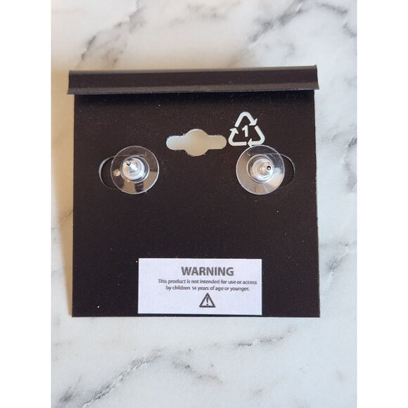 Napier Silver-Tone Crystal Pave Round Drop Earrings - Picture 3 of 5